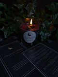 Shadow Work Ritual Candle: Snowflake Obsidian & Patchouli