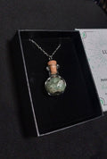 Green Aventurine Crystal Chip Potion Bottle Necklace