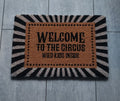 Black Welcome to the Circus Doormat