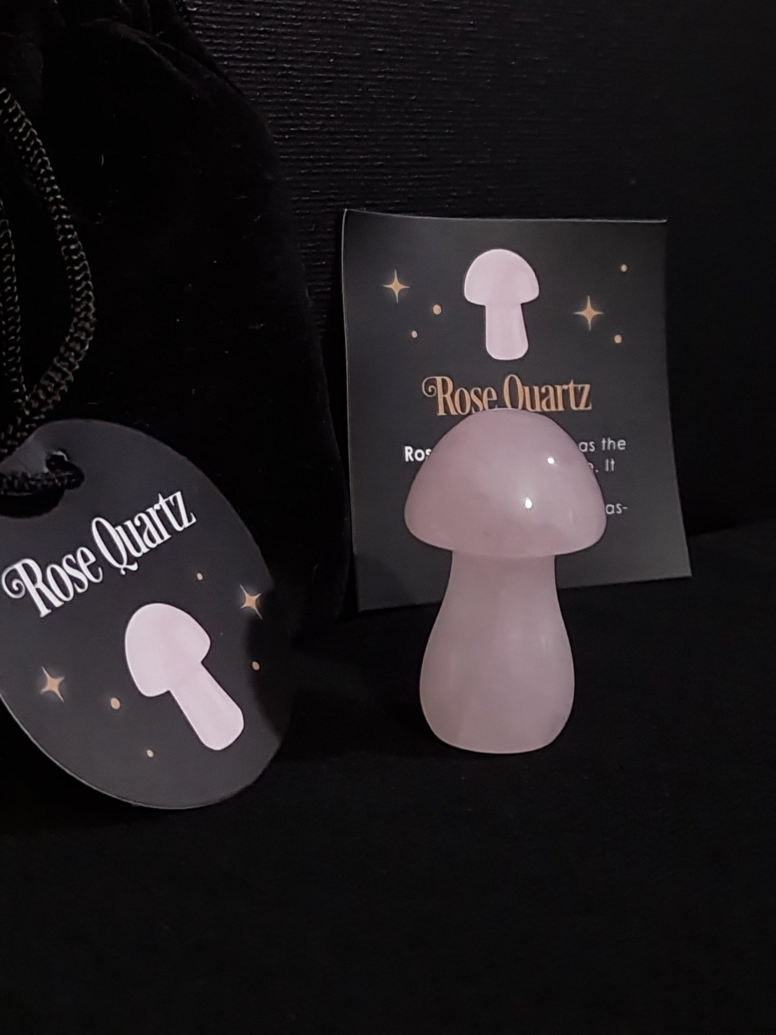 Rose Quartz Crystal Mushroom