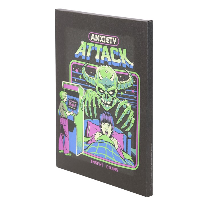 Anxiety Attack Canvas Plaque by Steven Rhodes