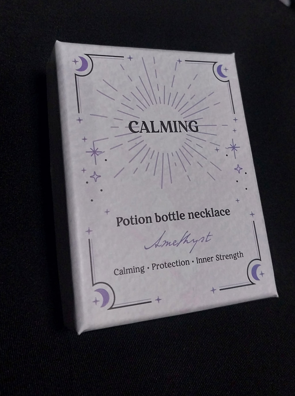 Amethyst Crystal Chip Potion Bottle Necklace