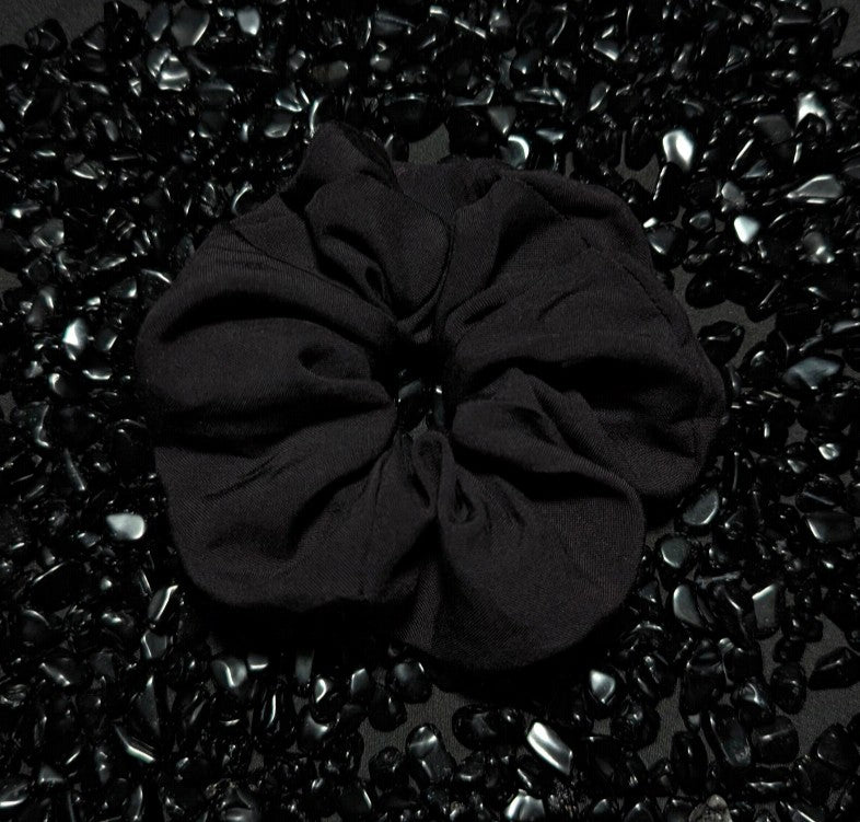 Black Obsidian Scrunchie • Classic