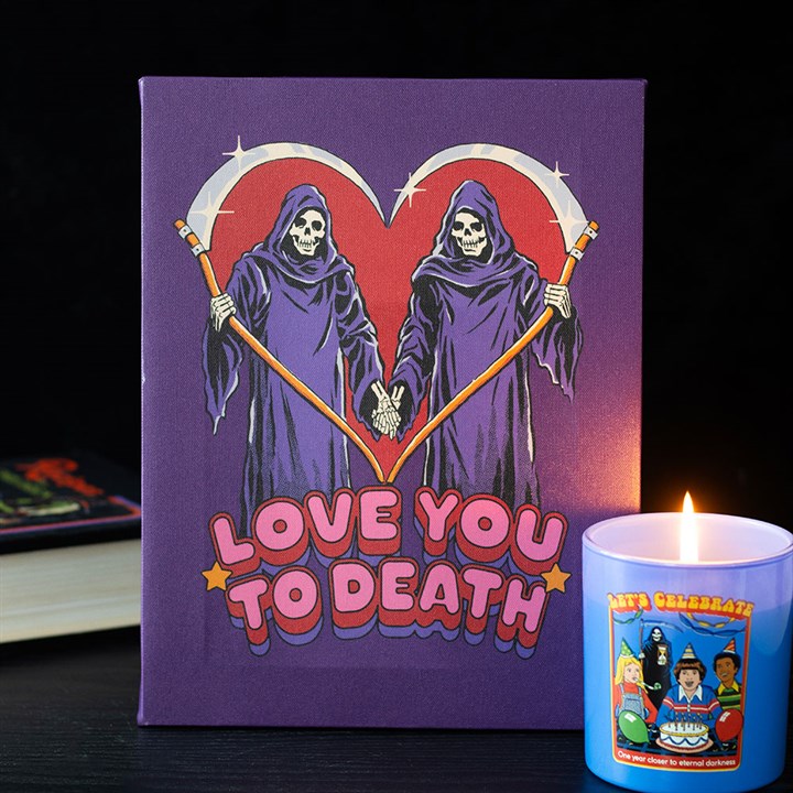 Love You To Death Canvas Plaque by Steven Rhodes