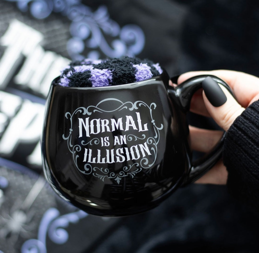 “Normal is an Illusion” Mug & Sock Set