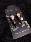 Resin Crow Skull Earrings