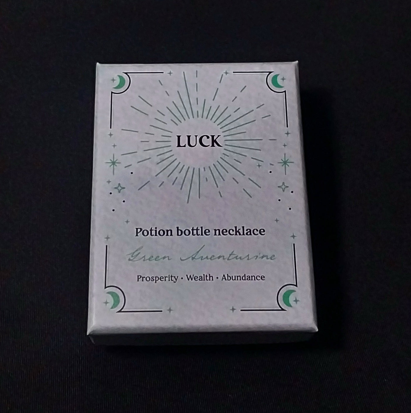 Green Aventurine Crystal Chip Potion Bottle Necklace