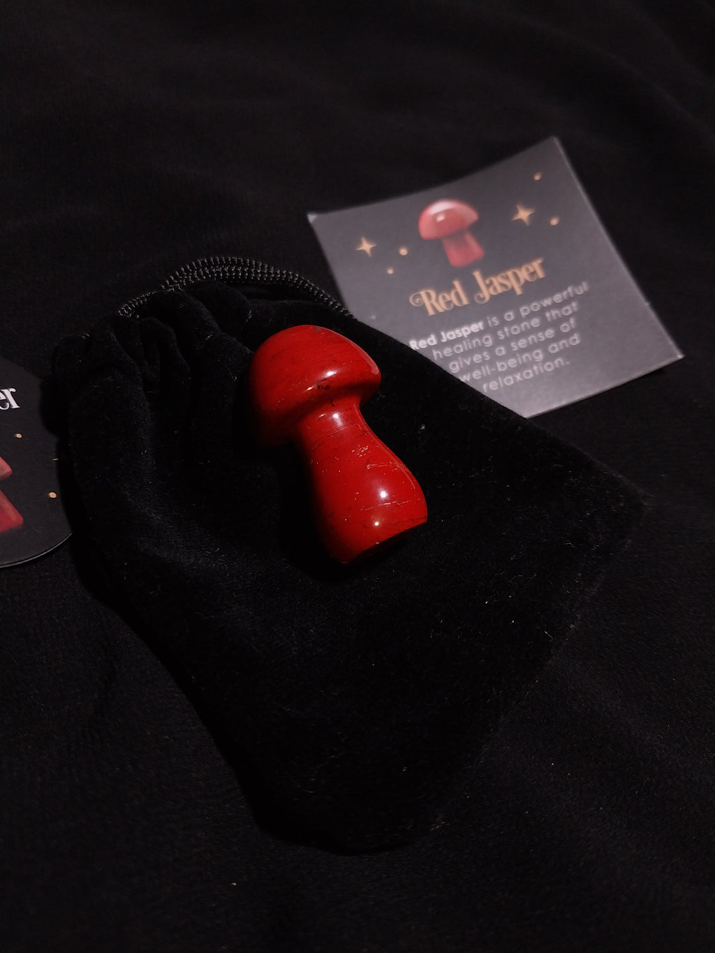 Red Jasper Crystal Mushroom