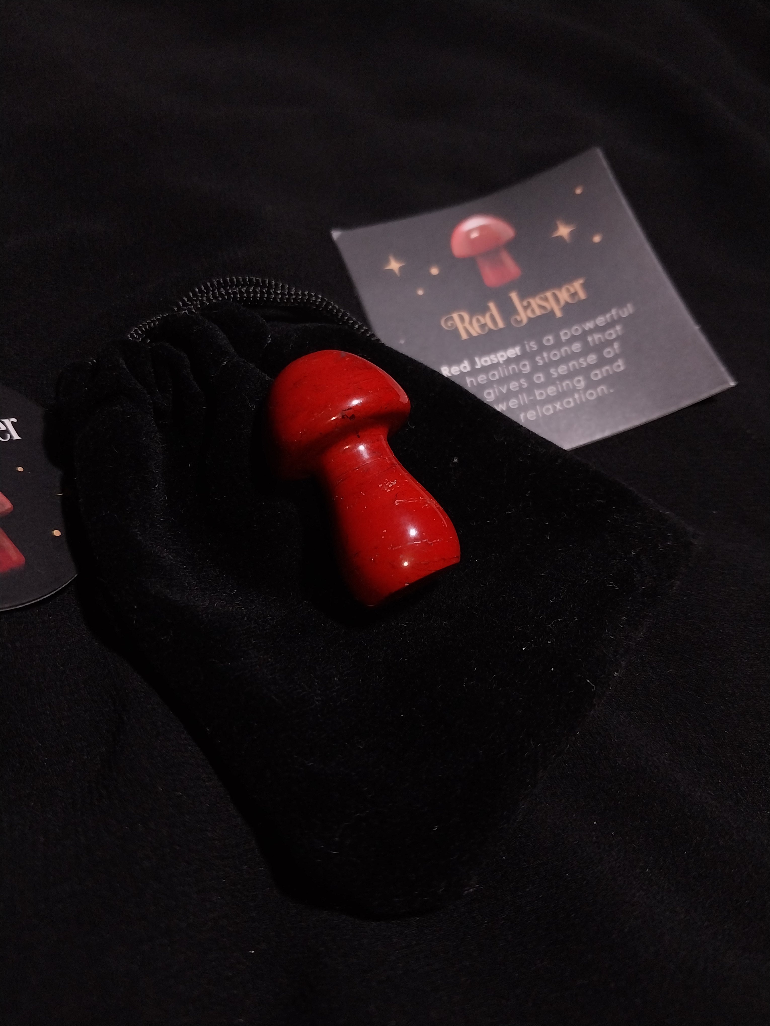 Red Jasper Crystal Mushroom