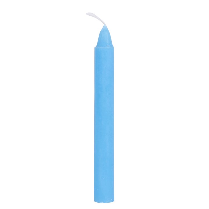 Pack of 12 Light Blue 'Peace' Spell Candles