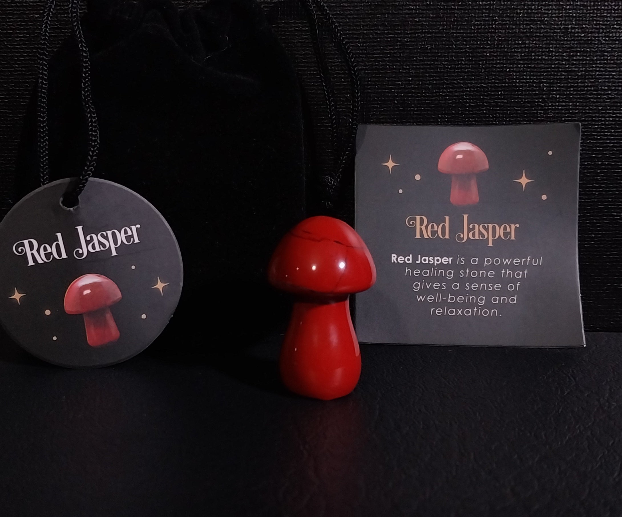 Red Jasper Crystal Mushroom