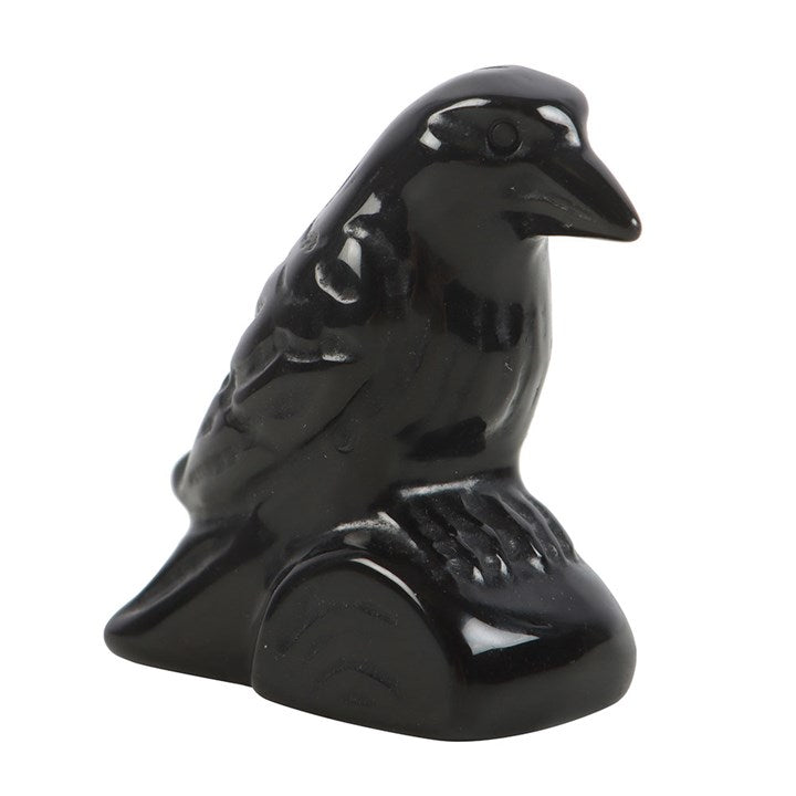 Black Obsidian Raven Ornament