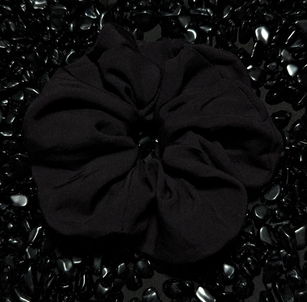 Black Obsidian Scrunchie • Classic
