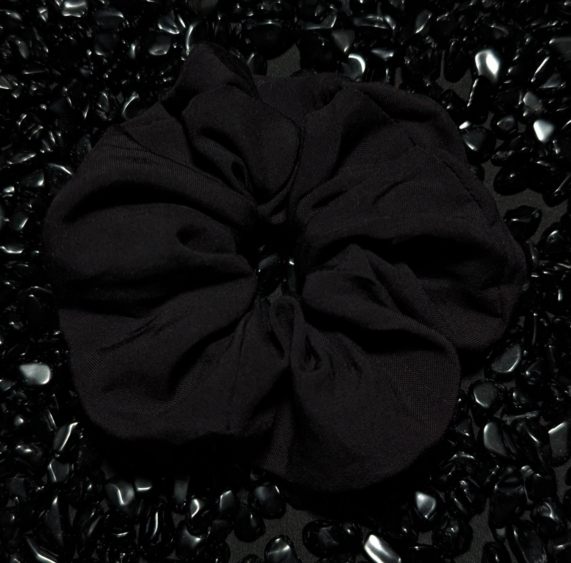 Black Obsidian Scrunchie • Classic