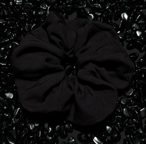 Black Obsidian Scrunchie • Classic
