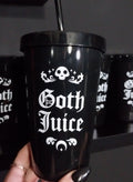 Goth Juice Plastic Tumbler with Straw