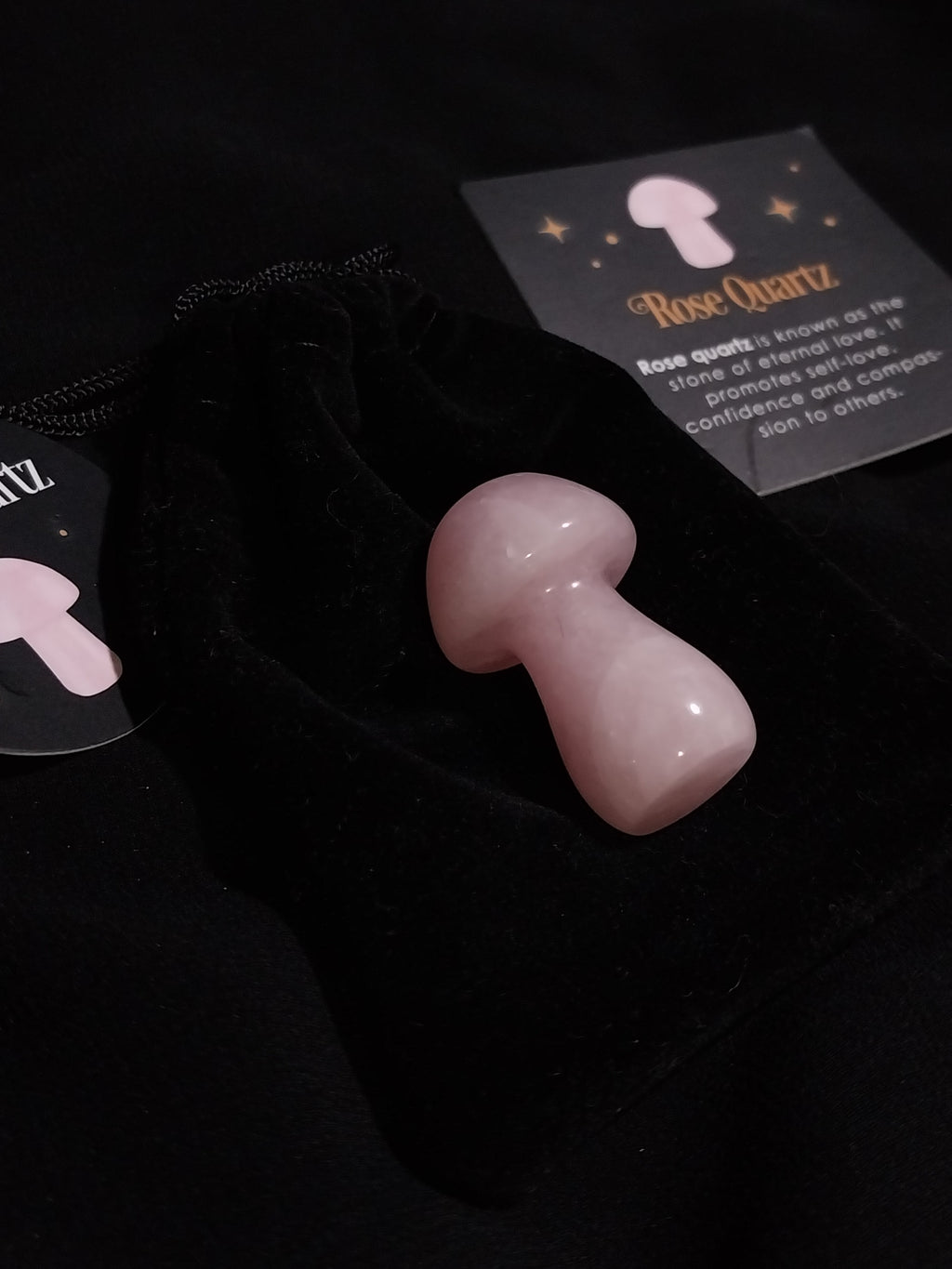 Rose Quartz Crystal Mushroom