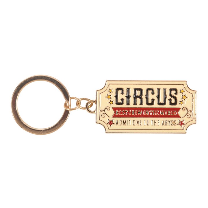 Admit One to the Abyss Circus Ticket Keyring