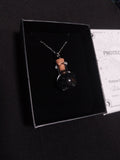 Black Obsidian Chip Potion Bottle Necklace