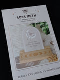 Luna Moth Affirmation Cards with Wooden Stand