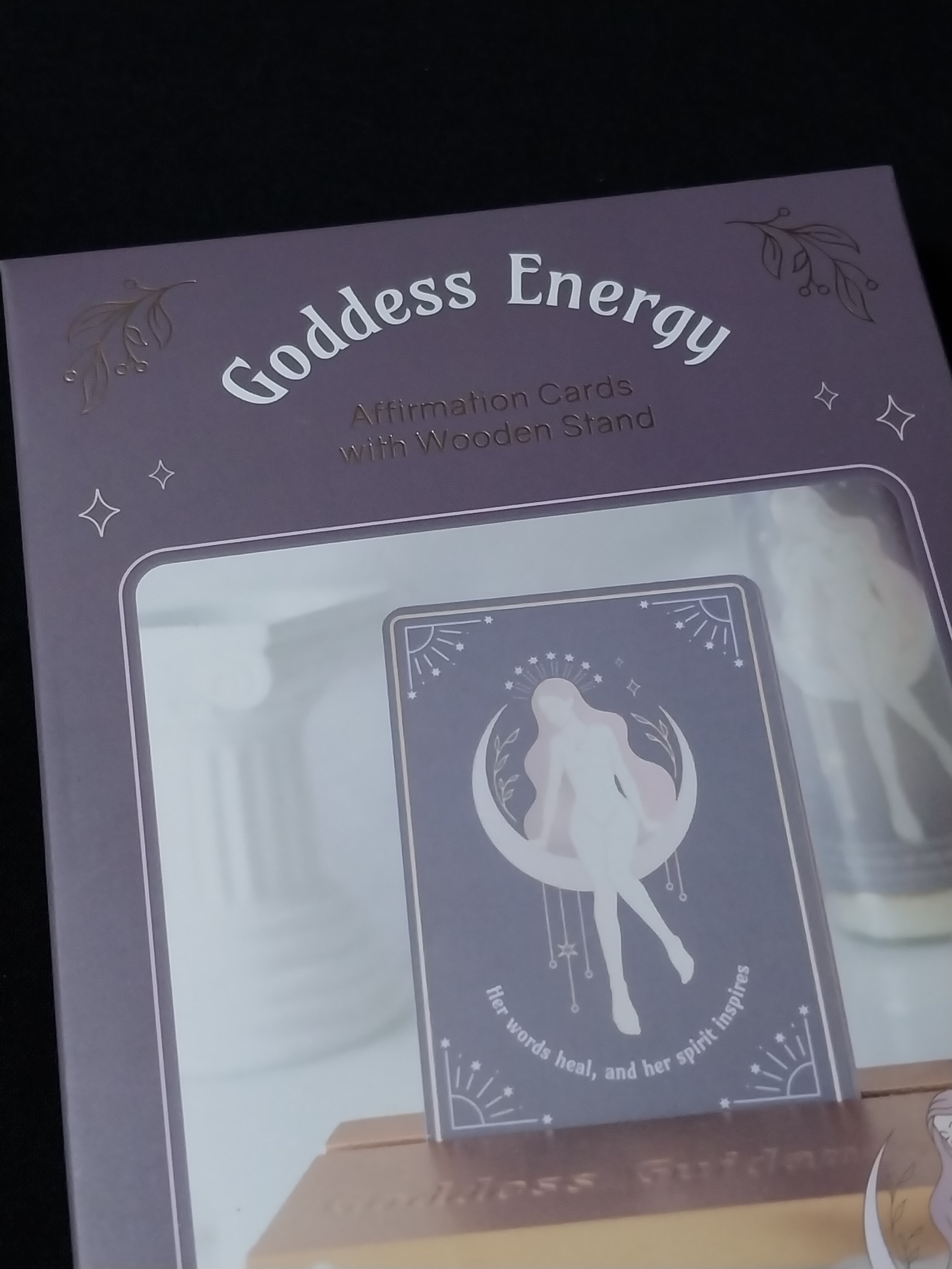 Goddess Energy Affirmation Cards with Wooden Stand