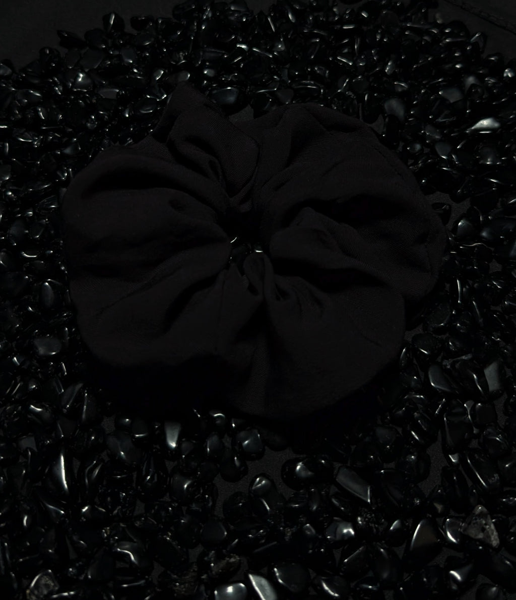 Black Obsidian Scrunchie • Classic