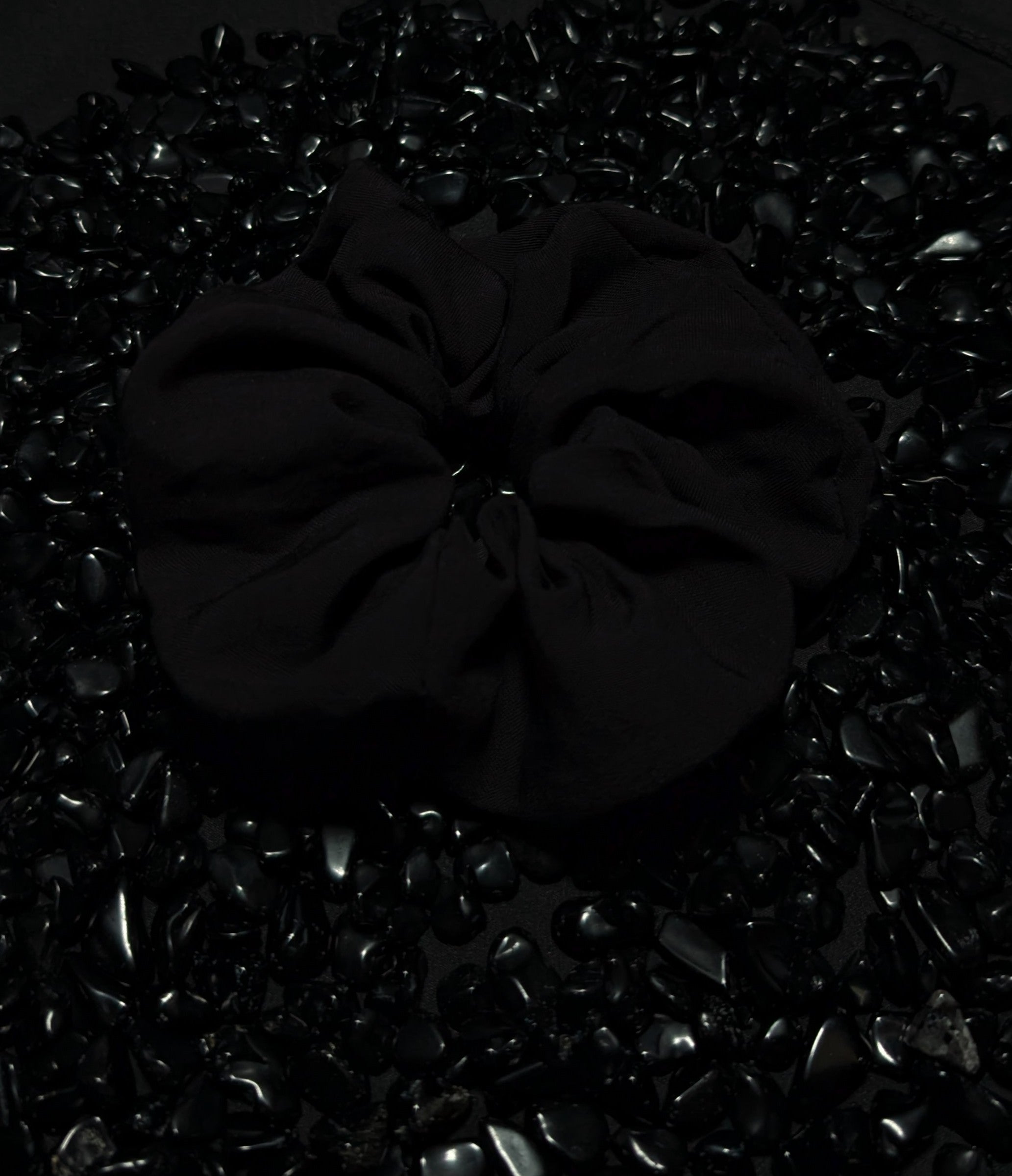 Black Obsidian Scrunchie • Classic