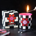 Checkerboard Sad Flower Candle
