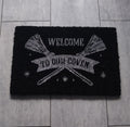 Black Welcome to Our Coven Doormat