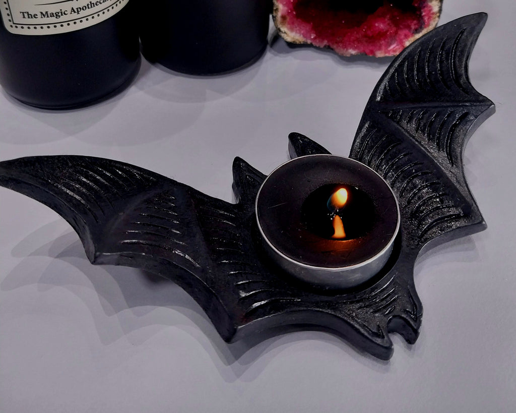 "Flying Bat" Resin Tealight Holder